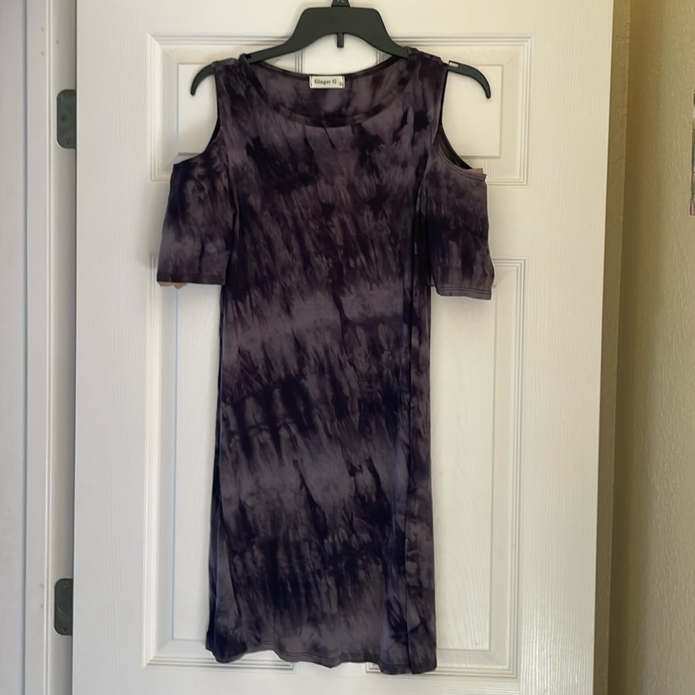 Gray & Black tie dye dress by Ginger G